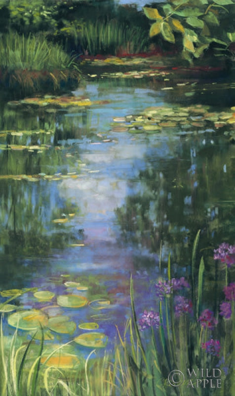 Reproduction of Garden Pond I by Carol Rowan - Wall Decor Art
