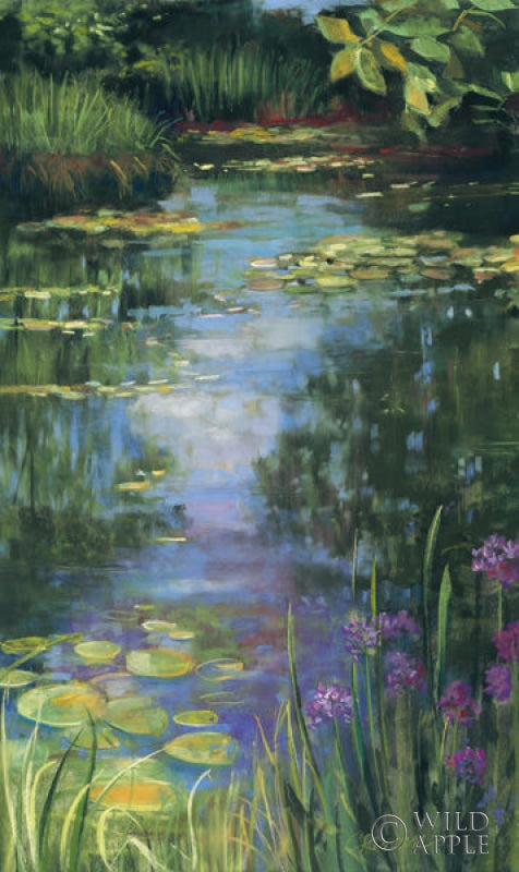 Reproduction of Garden Pond I by Carol Rowan - Wall Decor Art