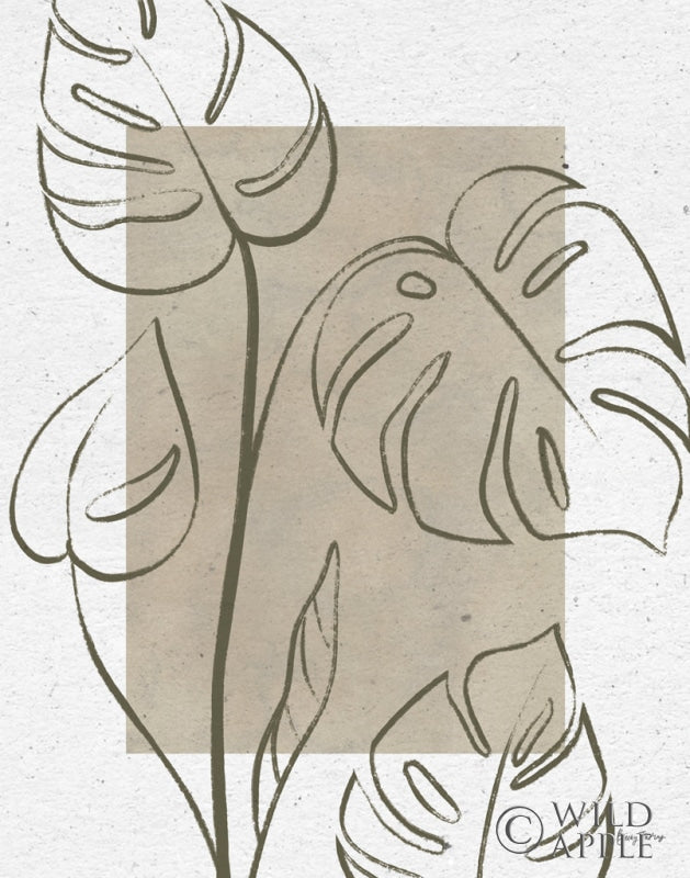 Reproduction of Color Block Balance I Olive by Becky Thorns - Wall Decor Art