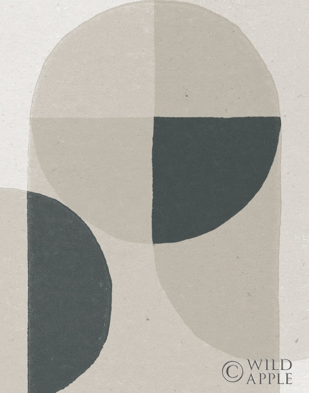 Reproduction of Soft Rain II Dark Gray by Moira Hershey - Wall Decor Art