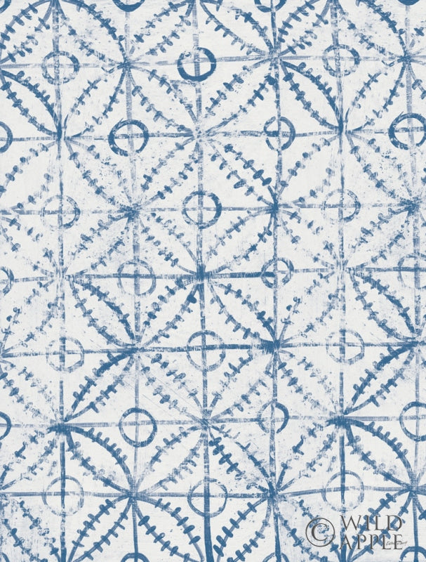 Reproduction of Maki Tile Panel I Crop I Blue by Kathrine Lovell - Wall Decor Art