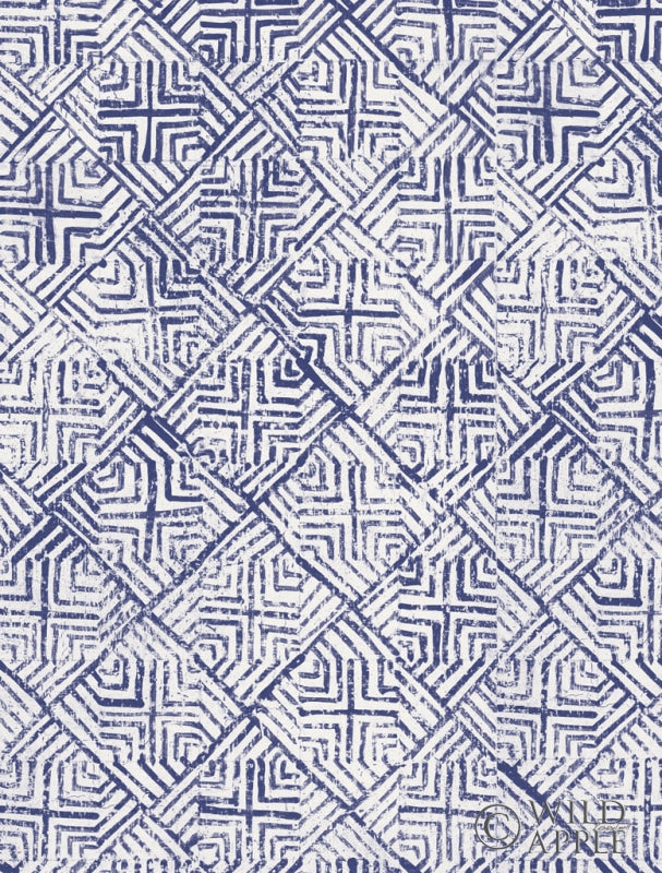 Reproduction of Maki Tile Panel II Crop II Blue by Kathrine Lovell - Wall Decor Art
