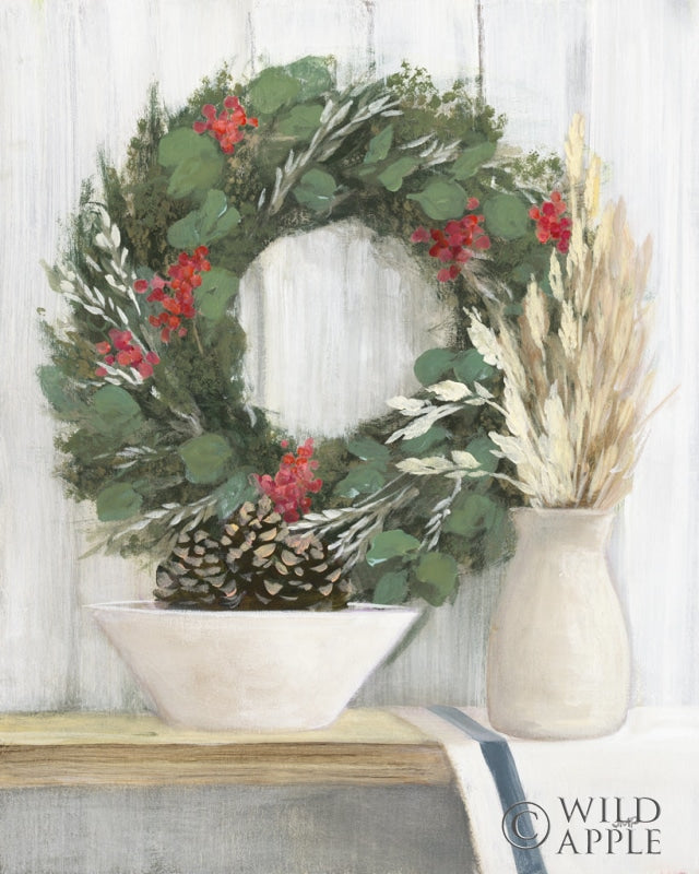 Reproduction of Natural Christmas I Blue by Julia Purinton - Wall Decor Art