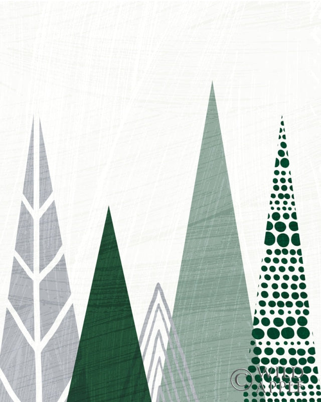 Geometric Forest III Green Gray