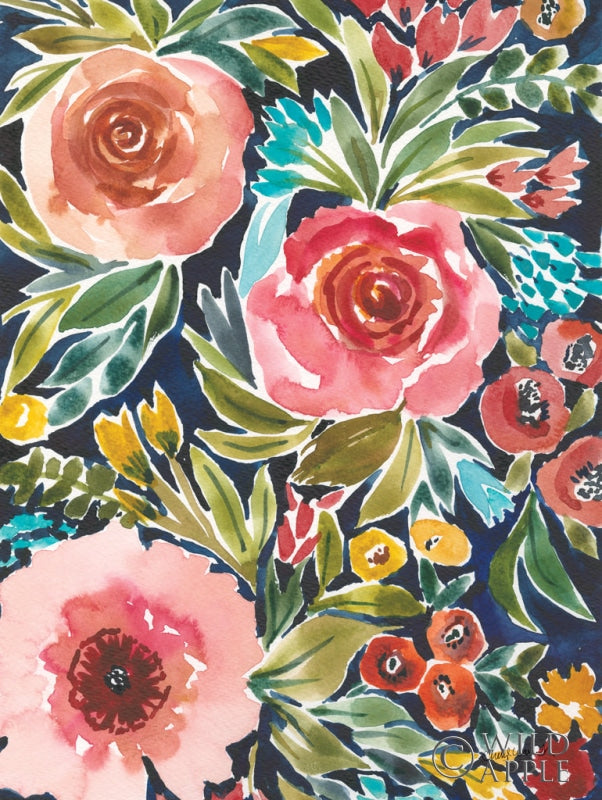 Reproduction of Flower Patch II by Cheryl Warrick - Wall Decor Art