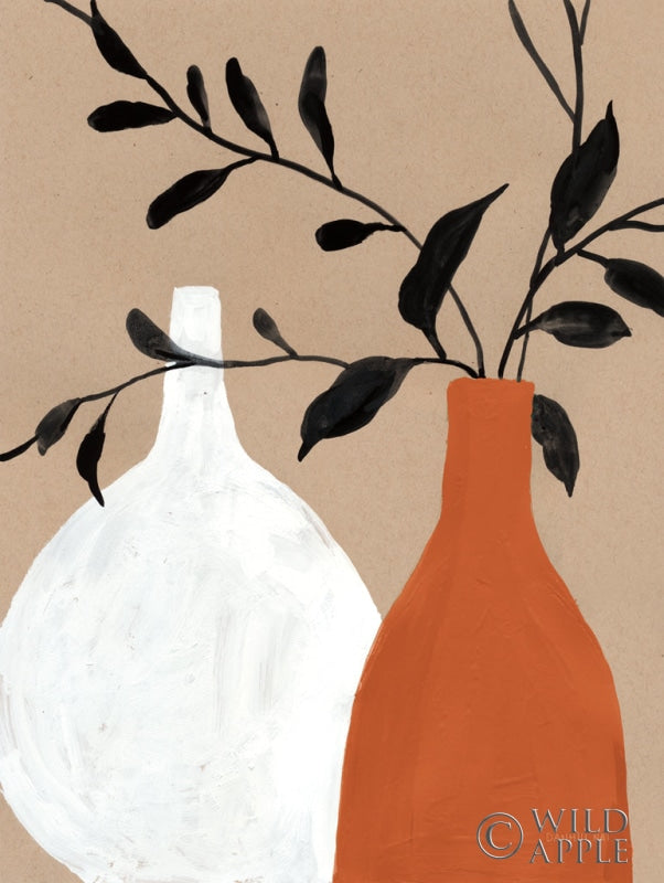 Reproduction of Slender Stems II Terracotta by Danhui Nai - Wall Decor Art