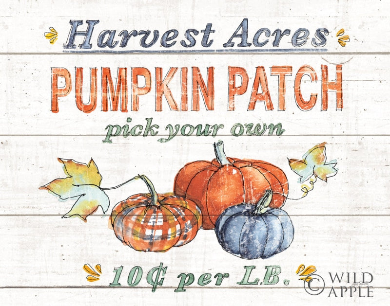 Reproduction of Fall Flair V Shiplap by Anne Tavoletti - Wall Decor Art