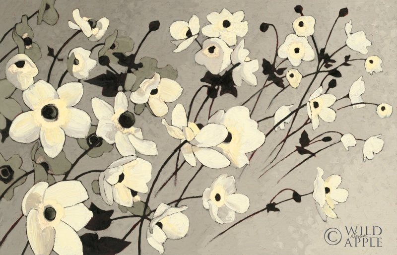 Reproduction of Anemones Japonaises Gray by Shirley Novak - Wall Decor Art