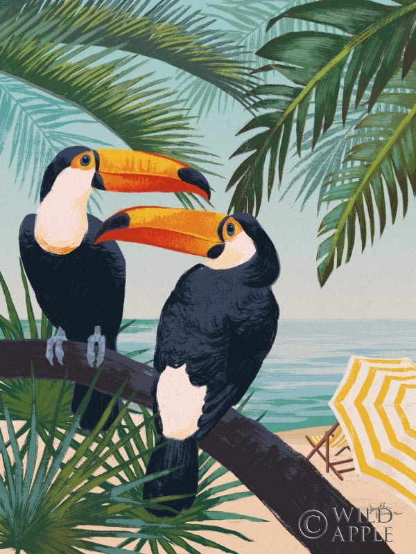 Reproduction of Welcome to Paradise VII No Ship Crop by Janelle Penner - Wall Decor Art