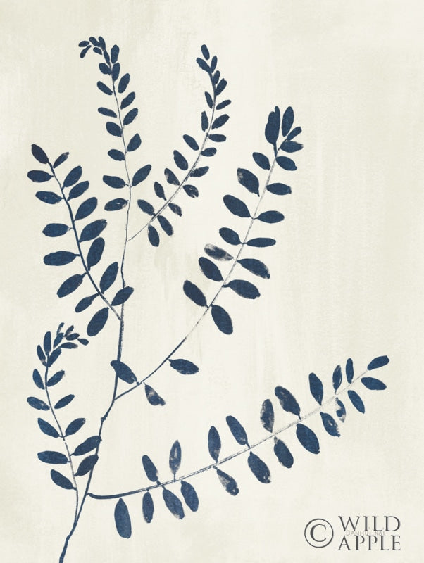 Reproduction of Simple Nature I Indigo Cream by Danhui Nai - Wall Decor Art