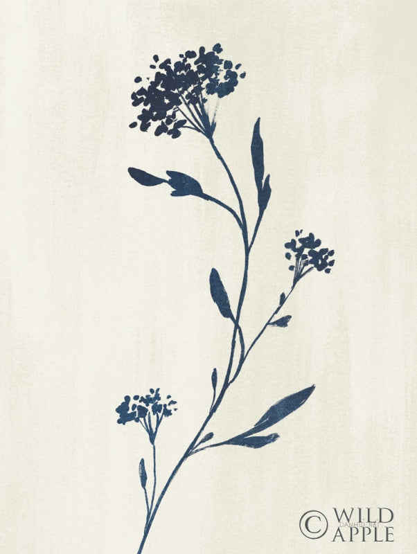 Reproduction of Simple Nature IV Indigo Cream by Danhui Nai - Wall Decor Art