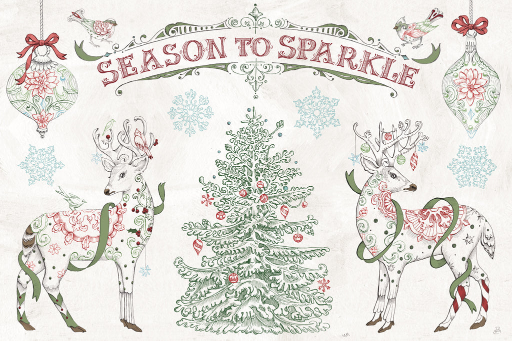 Reproduction of Christmas Season I by Daphne Brissonnet - Wall Decor Art