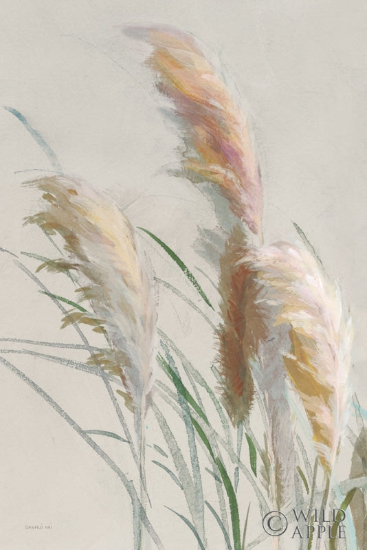 Reproduction of Neutral Pampas Grasses II by Danhui Nai - Wall Decor Art