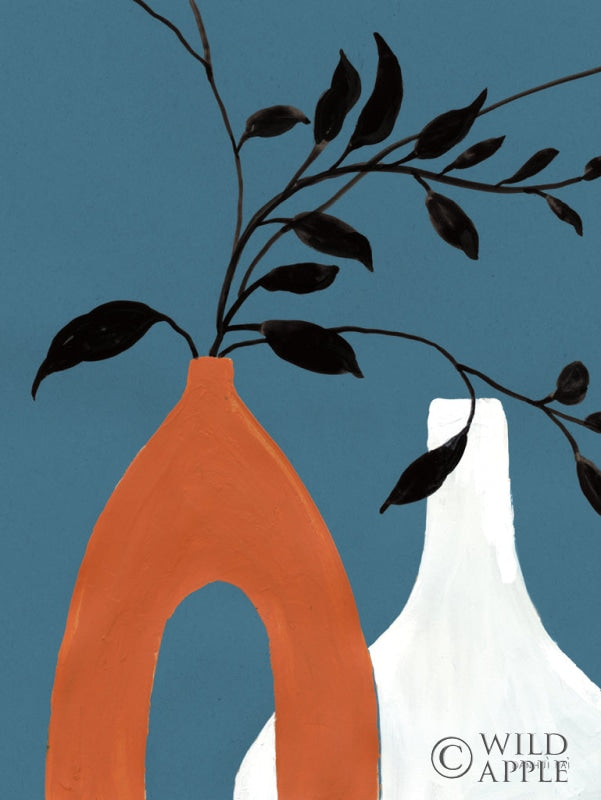 Reproduction of Slender Stems I Jewel Toned by Danhui Nai - Wall Decor Art