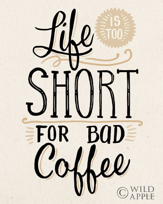 Reproduction of Bad Coffee I Neutral by Janelle Penner - Wall Decor Art