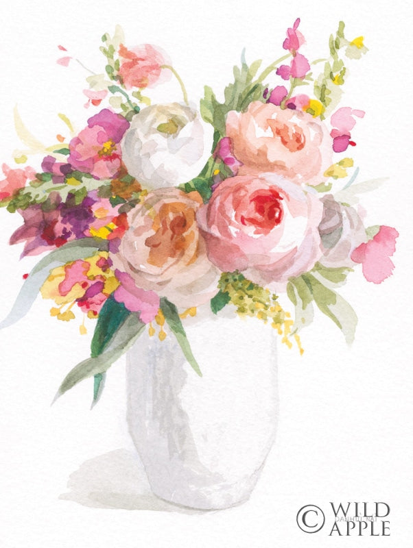 Reproduction of Sunday Bouquet I Neutral by Danhui Nai - Wall Decor Art