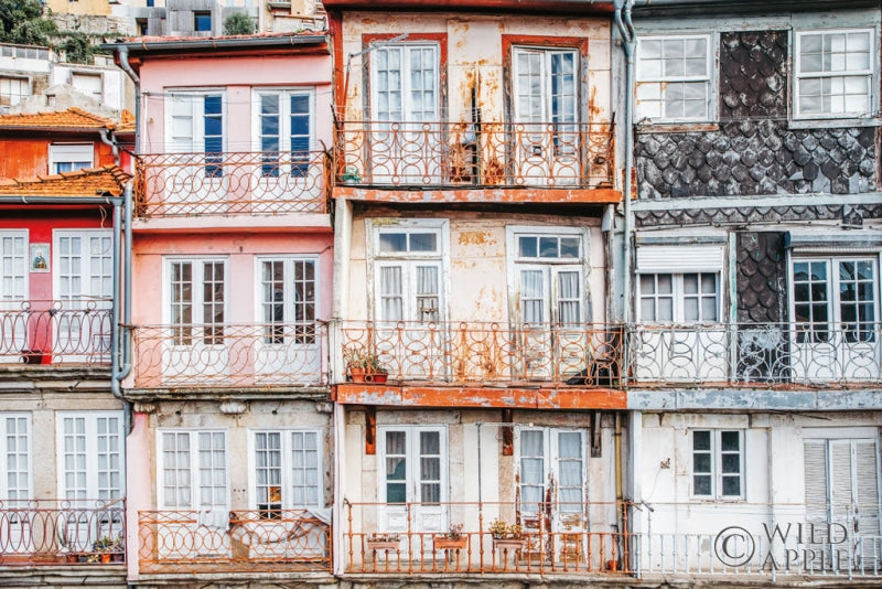 Reproduction of Porto Houses by Laura Marshall - Wall Decor Art