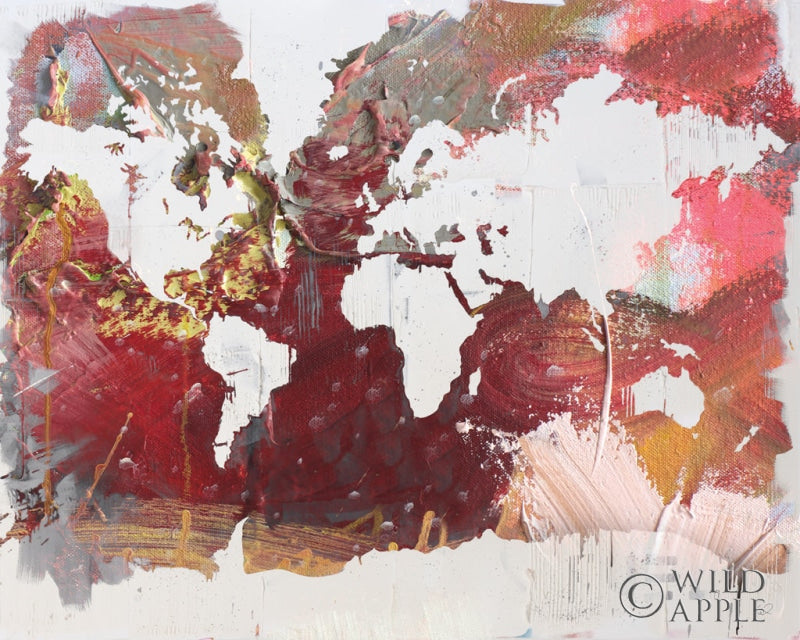 Reproduction of Earthen Map of the World by Kent Youngstrom - Wall Decor Art