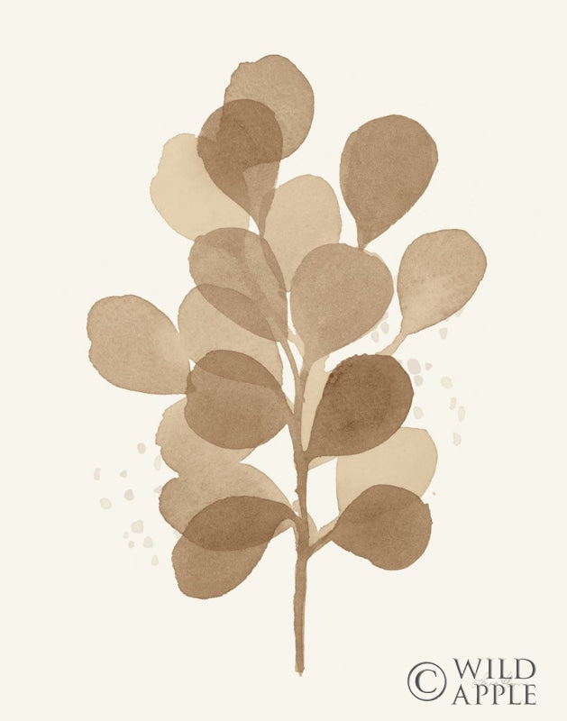 Reproduction of Leaf and Stem V Brown by Laura Horn - Wall Decor Art