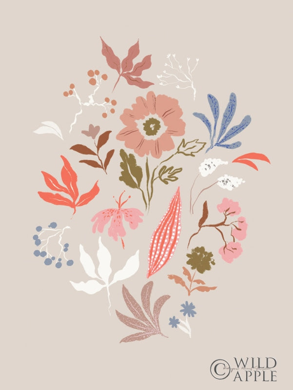 Reproduction of Fleurette I by Kasia Kucwaj-Tybur - Wall Decor Art