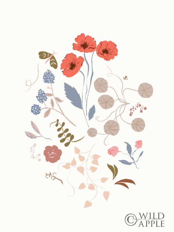 Reproduction of Fleurette III by Kasia Kucwaj-Tybur - Wall Decor Art