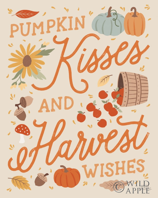 Reproduction of Harvest Wishes III by Laura Marshall - Wall Decor Art