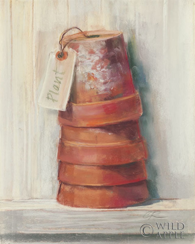 Reproduction of Terracotta Pots by Carol Rowan - Wall Decor Art
