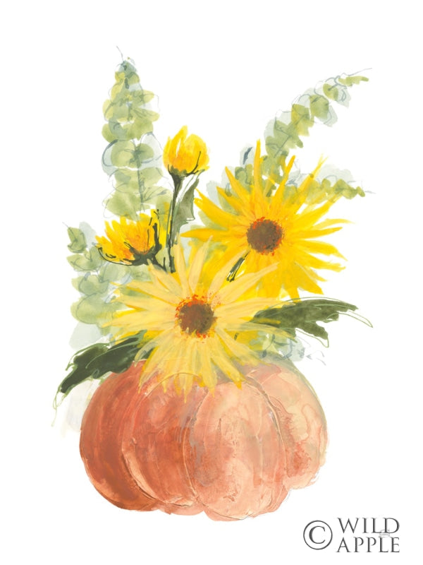 Reproduction of Pumpkin Gerbera by Chris Paschke - Wall Decor Art