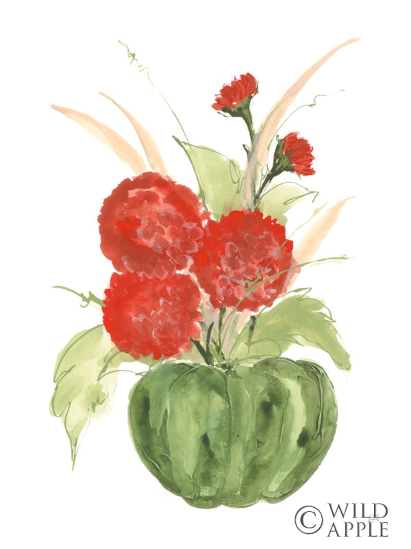 Reproduction of Pumpkin Dahlias by Chris Paschke - Wall Decor Art