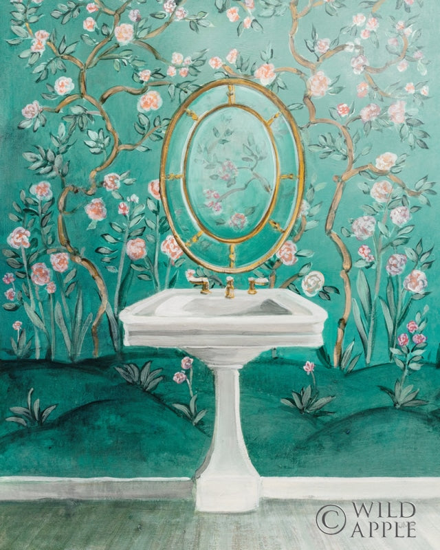 Reproduction of Chinoiserie Bath I by Julia Purinton - Wall Decor Art