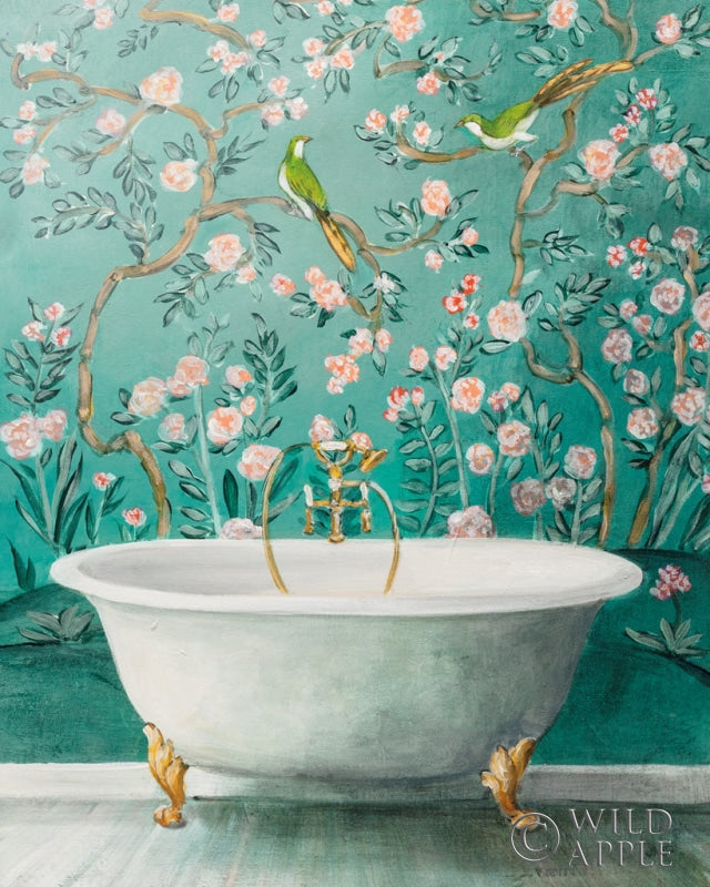 Reproduction of Chinoiserie Bath II by Julia Purinton - Wall Decor Art