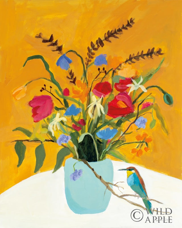 Reproduction of Fall Floral with Bird by Pamela Munger - Wall Decor Art