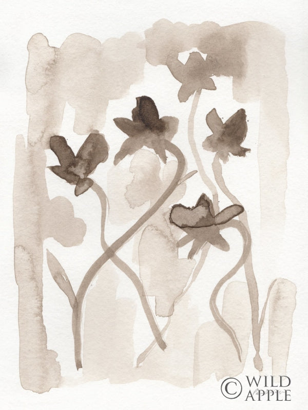 Reproduction of Sepia Florals III by Pamela Munger - Wall Decor Art