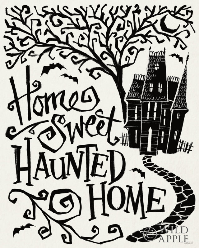 Reproduction of Home Sweet Haunted Home I by Anne Tavoletti - Wall Decor Art