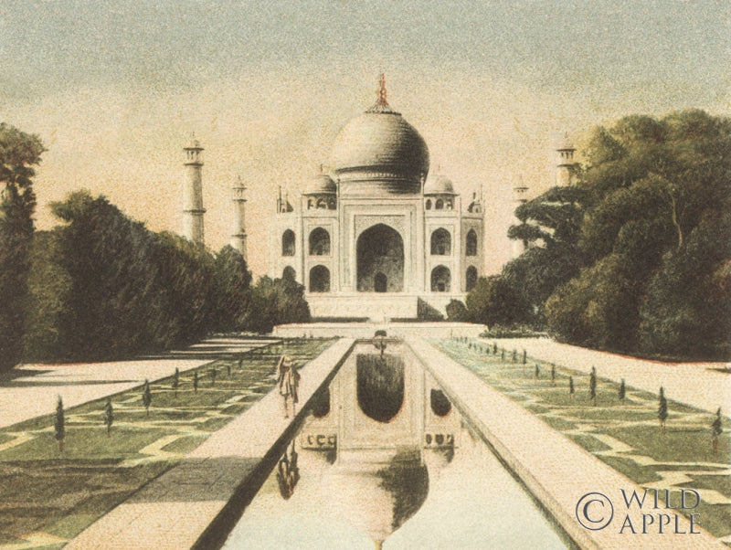 Reproduction of Taj Mahal Postcard I by Wild Apple Portfolio - Wall Decor Art