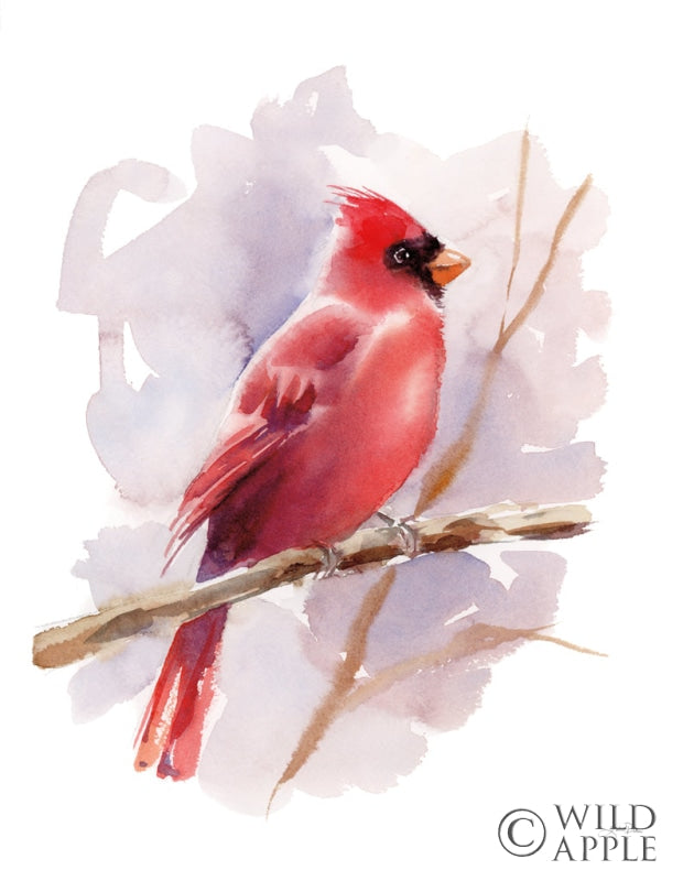 Reproduction of Winter Cardinal by Katrina Pete - Wall Decor Art
