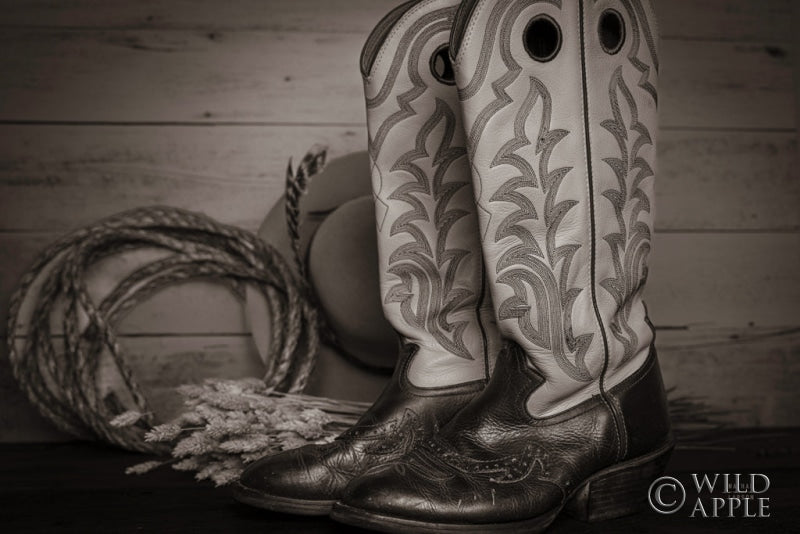 Reproduction of Cowboy Boots IX by Nathan Larson - Wall Decor Art
