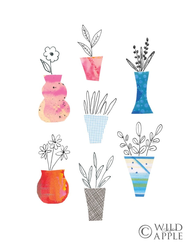 Reproduction of Pretty Pots II by Courtney Prahl - Wall Decor Art
