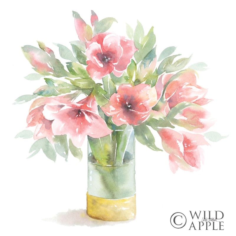 Reproduction of Pink Amaryllis by Leslie Trimbach - Wall Decor Art