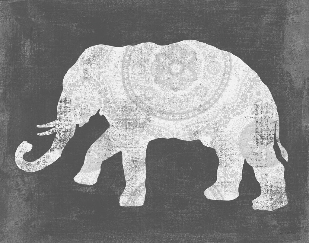 Reproduction of Silver Raja Elephant II by Sue Schlabach - Wall Decor Art