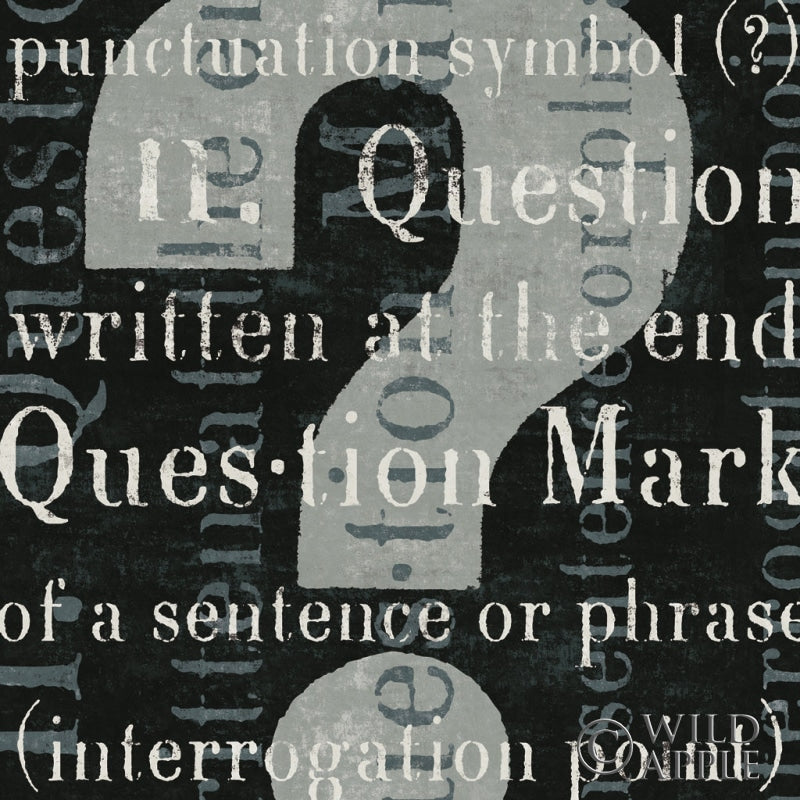Reproduction of Punctuated Text IV by Michael Mullan - Wall Decor Art