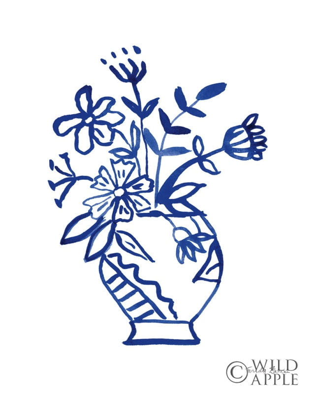 Reproduction of Blue Vases III by Farida Zaman - Wall Decor Art