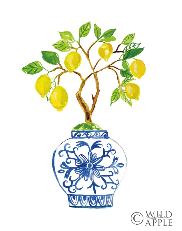 Reproduction of Lemon Chinoiserie II v2 by Farida Zaman - Wall Decor Art