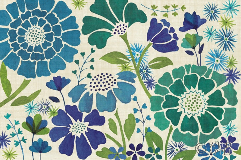 Reproduction of Blue Garden by Veronique Charron - Wall Decor Art