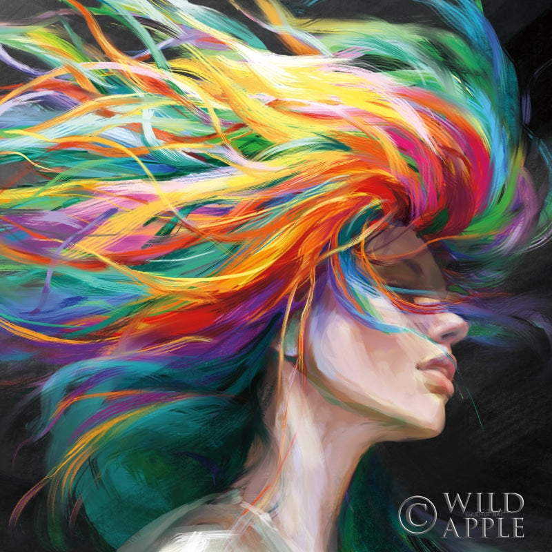 Rainbow Hair Posters Prints & Visual Artwork