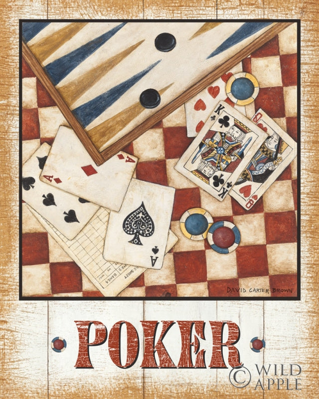 Reproduction of Poker v2 by David Carter Brown - Wall Decor Art