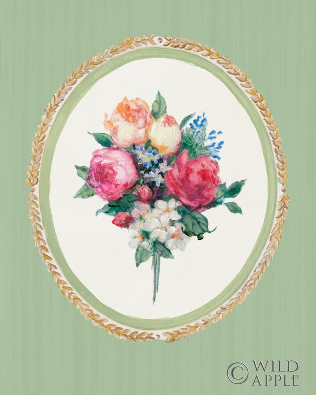 Reproduction of Floral Cameo I by Julia Purinton - Wall Decor Art