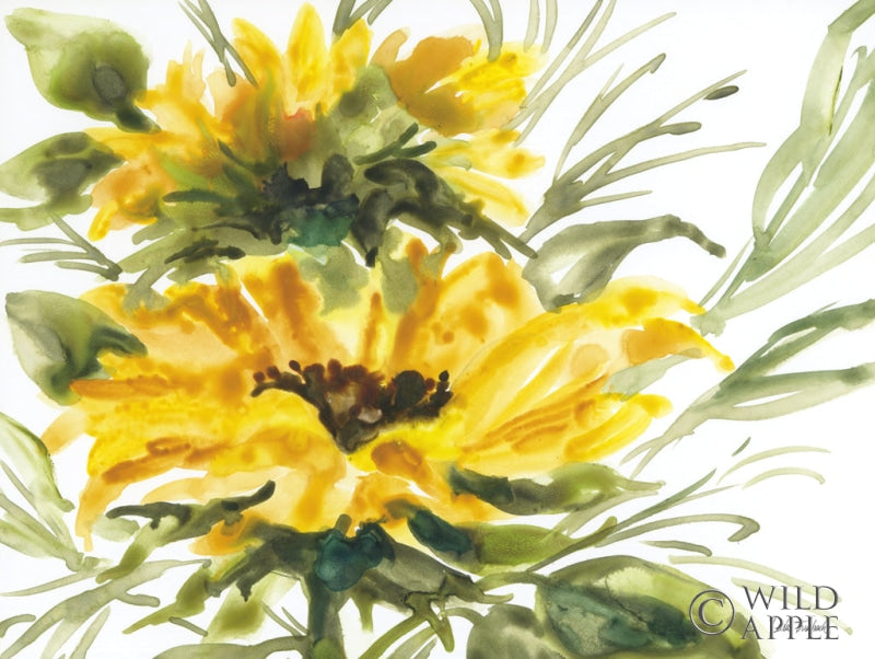 Reproduction of Washy Sunflower by Leslie Trimbach - Wall Decor Art