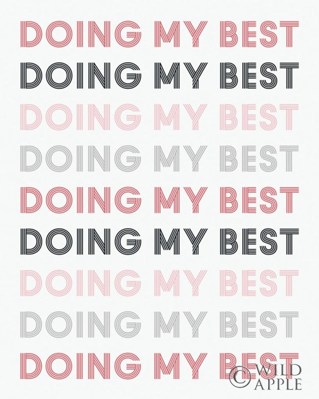 Reproduction of Retro Words IV Pink by Wild Apple Portfolio - Wall Decor Art