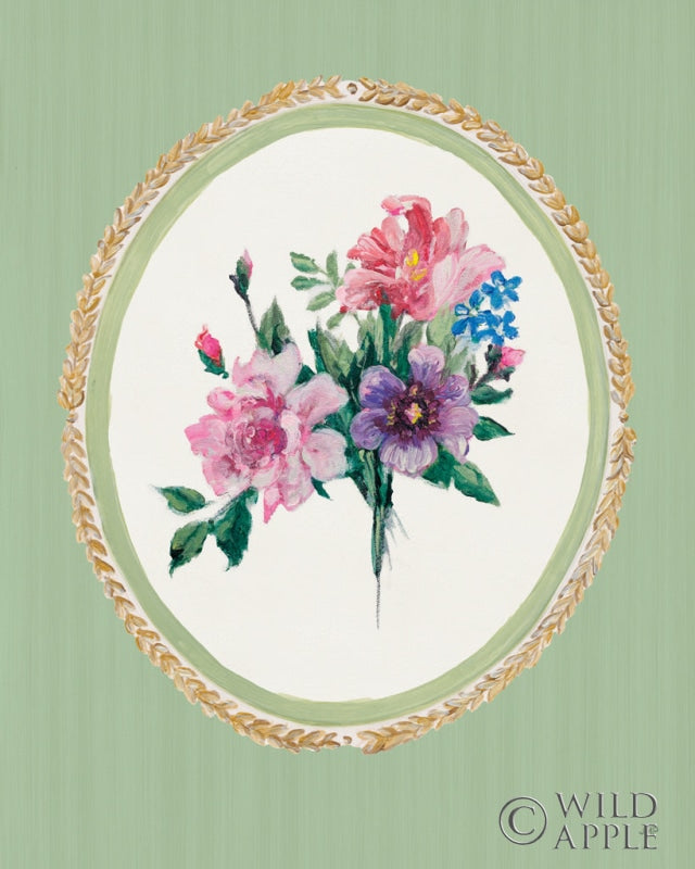 Reproduction of Floral Cameo V by Julia Purinton - Wall Decor Art